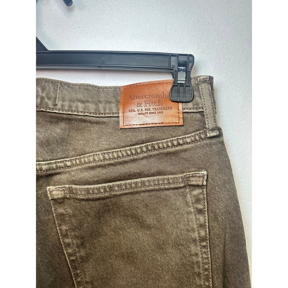 Abercrombie & Fitch 90s Slim‎ Brown Vintage Stretch Jeans Mens 31x30 131D0213 - Picture 7 of 11